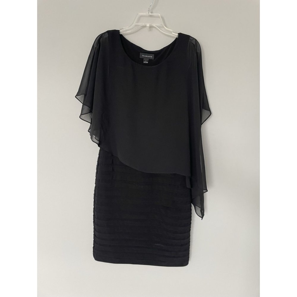 Stunning Black Dress Midi - Scarlett